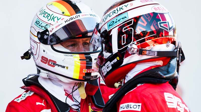 Vettel Leclerc Ferrari