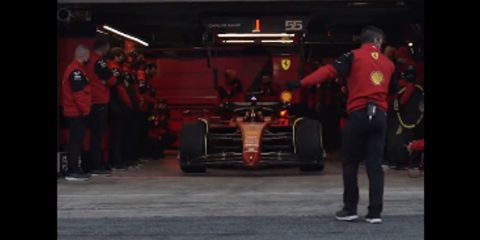Ferrari in pista per lo shakedown a Barcellona