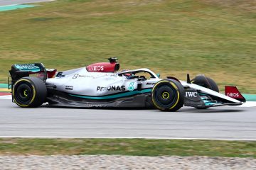 George Russell Mercedes test Barcellona F1