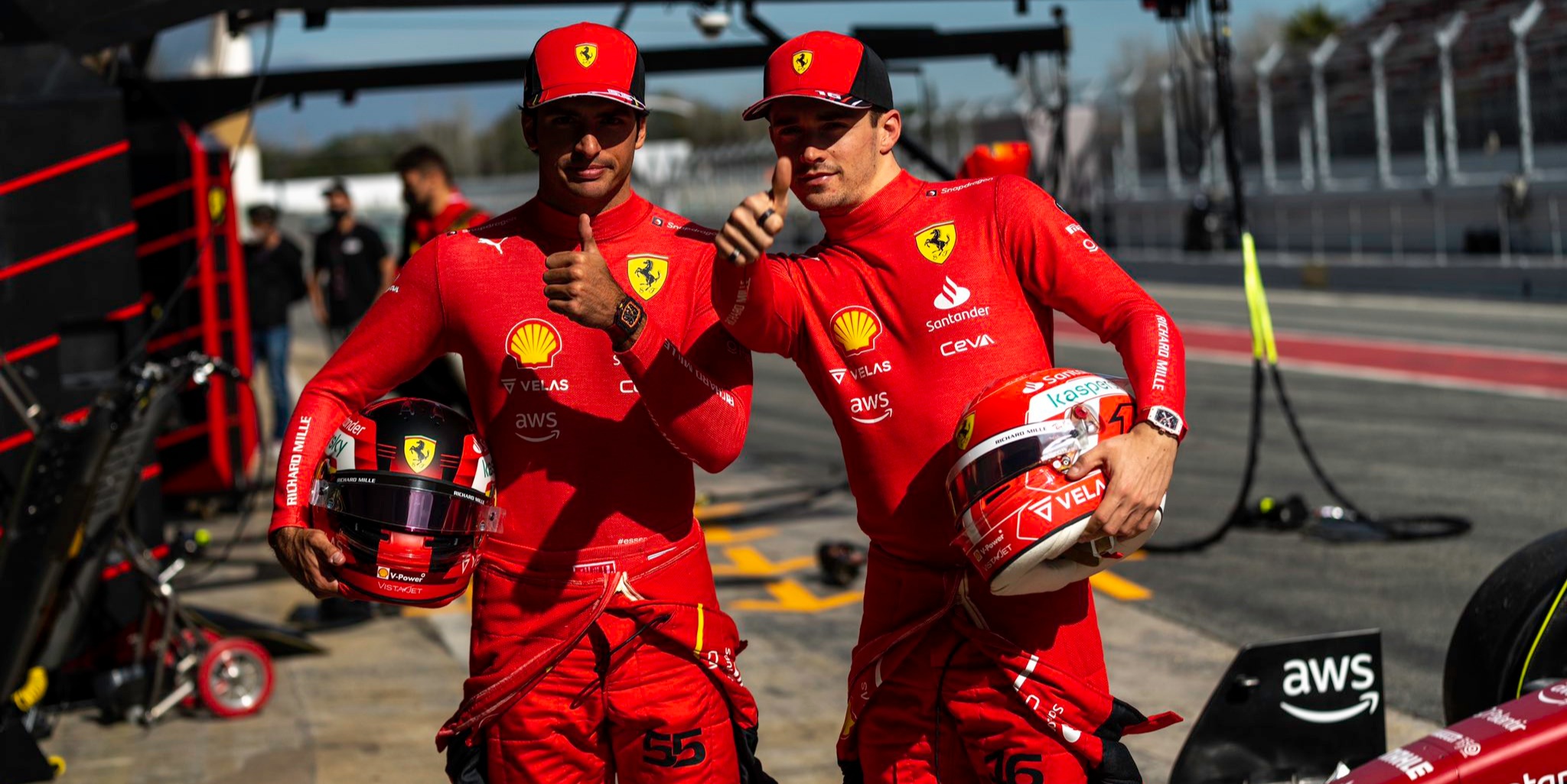 Sainz e Leclerc Ferrari F1 2022