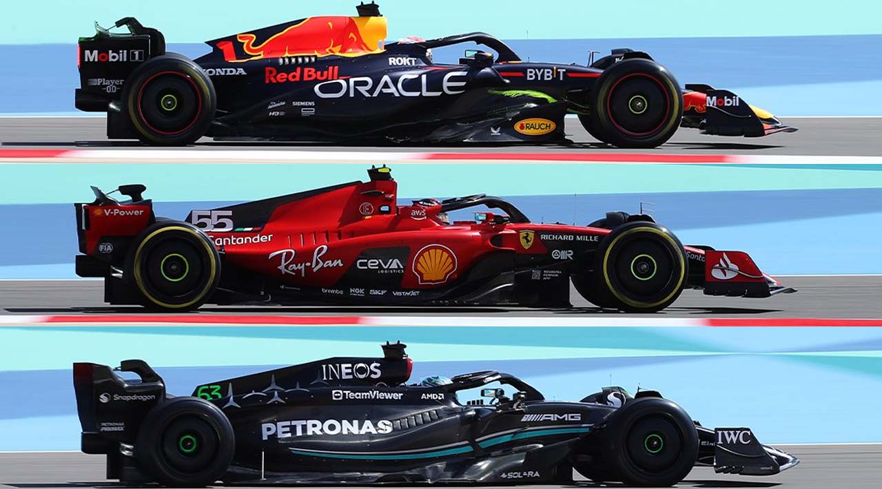 f1 test red bull mercedes ferrari