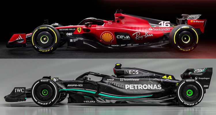 Votre tiercé des 3 plus belles et de la plus moche F1 de 2024 Ferrari-F1-mercedes-750x400