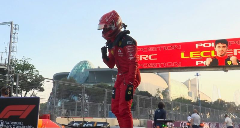 Formula 1, a Baku prima Pole Ferrari della stagione con Charles Leclerc