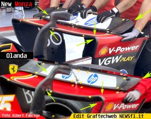 ala posteriore Ferrari F1 Monza