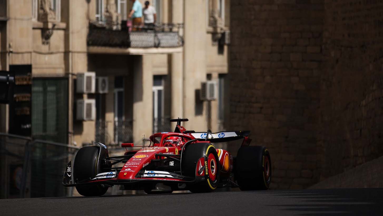 Ferrari F1 Leclerc baku fp2