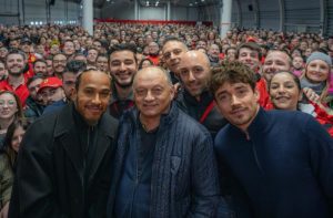 Hamilton Ferrari F1 Vasseur e Leclerc