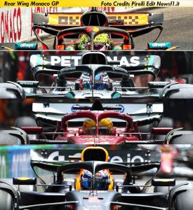 Assetto ala posteriore Ferrari Mcl aren Red Bull Mercedes Monaco