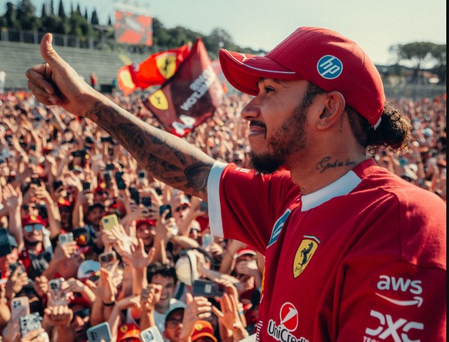 hamilton Ferrari credit Scuderai Ferrari