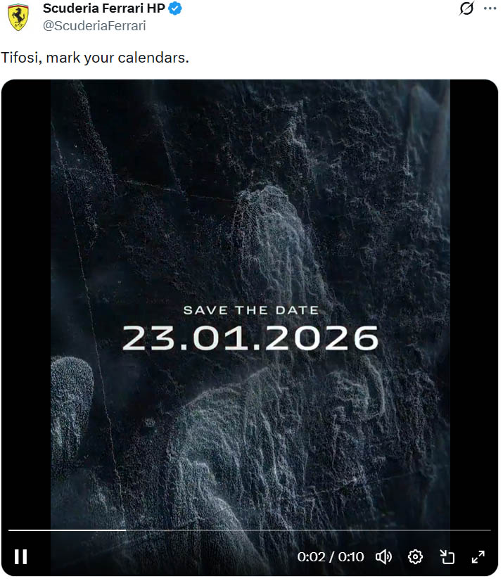 ferrari f1 2026 presentazione