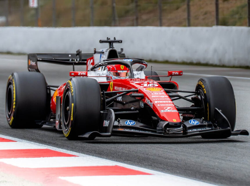 F1 2026 test Barcellona Ferrari Leclerc