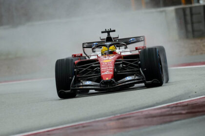 Hamilton Ferrari Test Barcellona