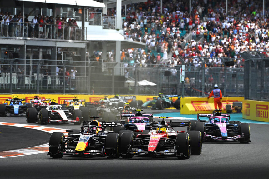 F1 Miami 2026: GP anticipato per rischio tempesta credits media Pirelli