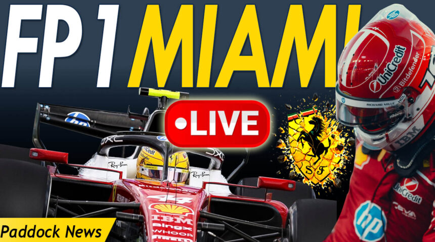 FP1 Live Miami Ferrari Redbull