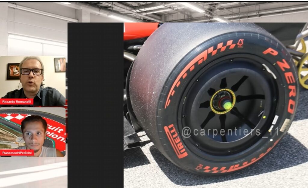 cerchi Ferrari SF Barcellona analisi tecnica foto di Carpiters_f1 via X