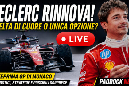 Leclerc Rinnova con Ferrari live commenta con noi