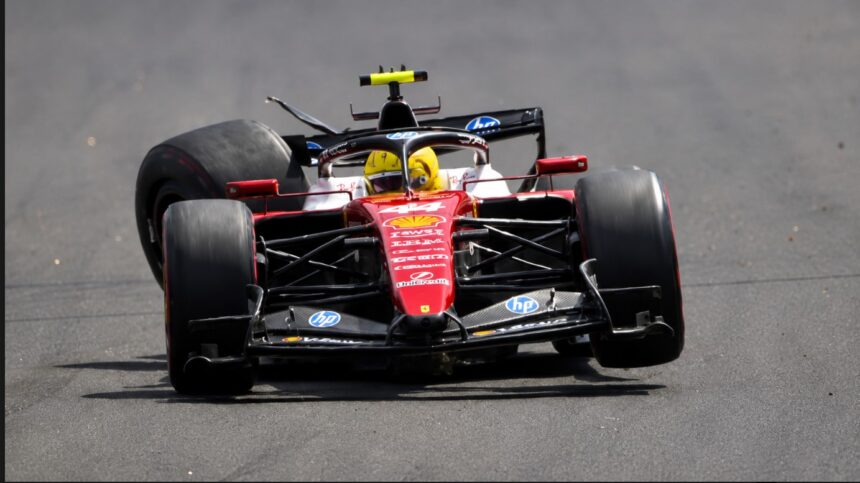ferrari Hamilton SF 26 crash